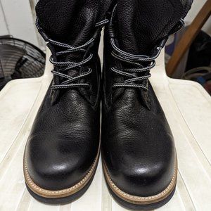 Black Pajar Heritage Collection David Boots Size 9 Shearling Lined